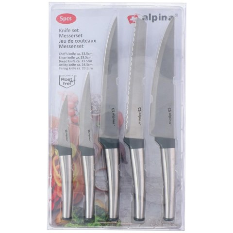 Alpina - Zestaw noży ze stali nierdzewnej 5 szt. Alpina - Zestaw noży ze stali nierdzewnej 5 szt.