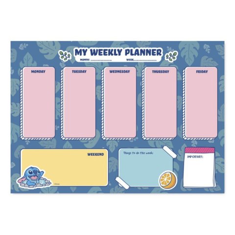 Disney Stitch - Planner tygodniowy 54 strony A4 Disney Stitch - Planner tygodniowy 54 strony A4