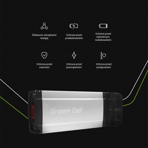 Green Cell - Bateria do roweru elektrycznego E-Bike z ładowarką 36V 8Ah 288Wh Li-Ion RCA Green Cell - Bateria do roweru elektrycznego E-Bike z ładowarką 36V 8Ah 288Wh Li-Ion RCA