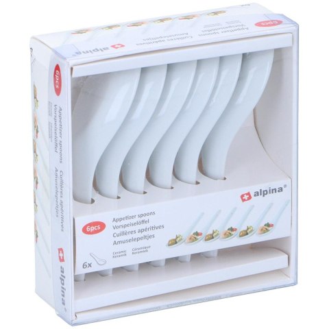 Alpina - Łyżeczki ceramiczne do przystawek 6 szt. (biały) Alpina - Łyżeczki ceramiczne do przystawek 6 szt. (biały)