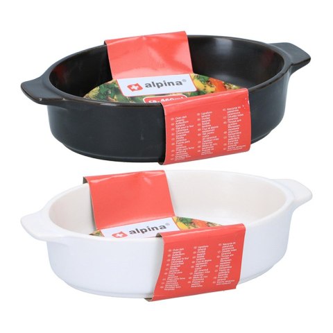 Alpina - Naczynie do pieczenia ceramiczne 20x12,5x4,5 cm 460 ml (biały) Alpina - Naczynie do pieczenia ceramiczne 20x12,5x4,5 cm 460 ml (biały)