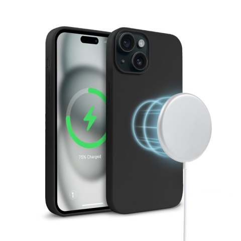 Crong Color Cover Magnetic - Etui iPhone 15 Plus MagSafe (czarny) Crong Color Cover Magnetic - Etui iPhone 15 Plus MagSafe (czarny)