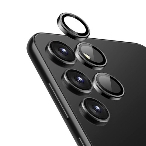 Crong Lens Ring - Szkło hartowane na obiektyw aparatu Samsung Galaxy S24 (czarny) Crong Lens Ring - Szkło hartowane na obiektyw aparatu Samsung Galaxy S24 (czarny)