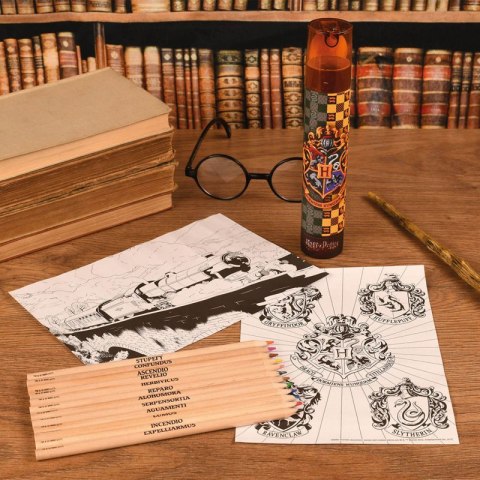 Harry Potter - Zestaw kredek ołówkowych w tubie 12 szt. z temperówką (Hogwarts) Harry Potter - Zestaw kredek ołówkowych w tubie 12 szt. z temperówką (Hogwarts)