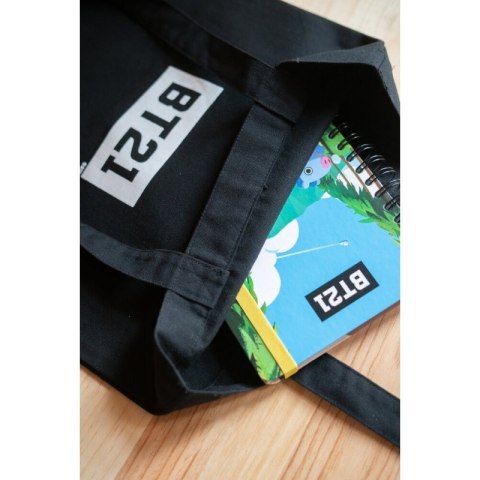 BT21 - Torba zakupowa materiałowa 28x40 cm (Czarny) BT21 - Torba zakupowa materiałowa 28x40 cm (Czarny)