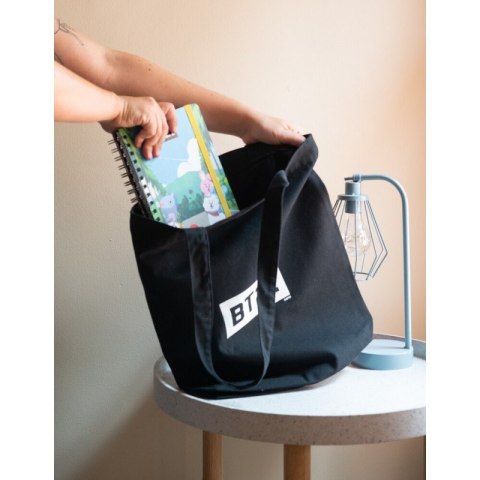 BT21 - Torba zakupowa materiałowa 28x40 cm (Czarny) BT21 - Torba zakupowa materiałowa 28x40 cm (Czarny)