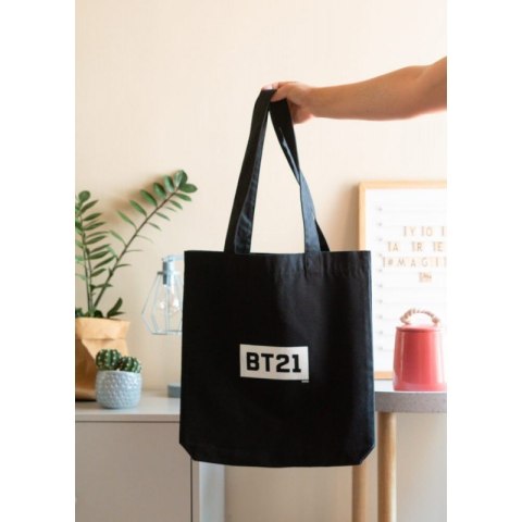 BT21 - Torba zakupowa materiałowa 28x40 cm (Czarny) BT21 - Torba zakupowa materiałowa 28x40 cm (Czarny)