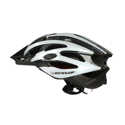Dunlop - Kask rowerowy regulowany MTB r. M 55-58 cm (biało-czarny) Dunlop - Kask rowerowy regulowany MTB r. M 55-58 cm (biało-czarny)