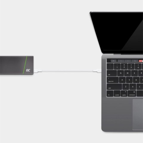 Green Cell PowerStream - Kabel Przewód USB-C - USB-C 120 cm Power Delivery 60W, QC 3.0 (biały) Green Cell PowerStream - Kabel Przewód USB-C - USB-C 120 cm Power Delivery 60W, QC 3.0 (biały)