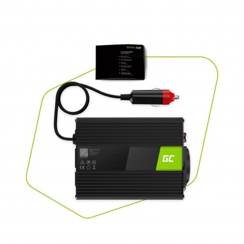 Green Cell - Przetwornica napięcia Inwerter 12V na 230V 150W/300W Czysta sinusoida Green Cell - Przetwornica napięcia Inwerter 12V na 230V 150W/300W Czysta sinusoida