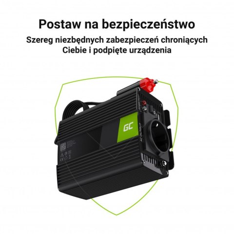 Green Cell - Przetwornica napięcia Inwerter 12V na 230V 150W/300W Czysta sinusoida Green Cell - Przetwornica napięcia Inwerter 12V na 230V 150W/300W Czysta sinusoida