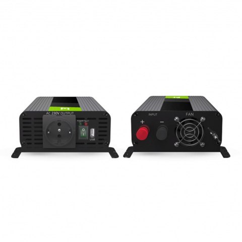 Green Cell - Przetwornica napięcia Inwerter PRO 12V na 230V 500W/1000W Czysta sinusoida Green Cell - Przetwornica napięcia Inwerter PRO 12V na 230V 500W/1000W Czysta sinusoida