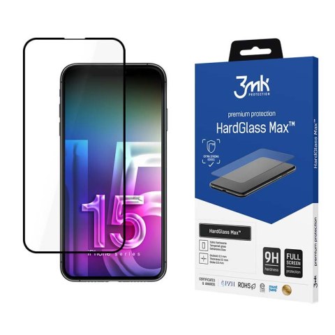 3mk HardGlass Max - Szkło hartowane do iPhone 15 Pro Max (Czarny) 3mk HardGlass Max - Szkło hartowane do iPhone 15 Pro Max (Czarny)