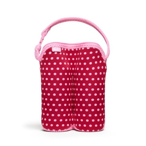 BUILT Bottle Buddy - Termoopakowanie do butelek podwójne (Baby Pink Mini Dots) BUILT Bottle Buddy - Termoopakowanie do butelek podwójne (Baby Pink Mini Dots)