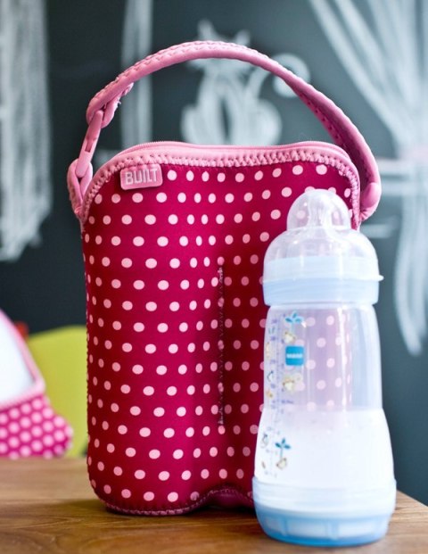 BUILT Bottle Buddy - Termoopakowanie do butelek podwójne (Baby Pink Mini Dots) BUILT Bottle Buddy - Termoopakowanie do butelek podwójne (Baby Pink Mini Dots)