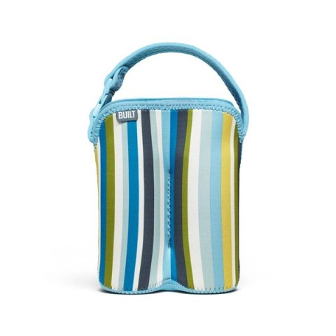 BUILT Bottle Buddy - Termoopakowanie do butelek podwójne (Baby Blue Stripe) BUILT Bottle Buddy - Termoopakowanie do butelek podwójne (Baby Blue Stripe)