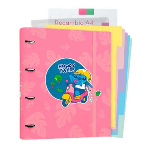 Disney Stitch - Segregator A4 z kartkami (4 ringi, gumka) Disney Stitch - Segregator A4 z kartkami (4 ringi, gumka)