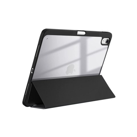 Crong PrimeFolio - Etui iPad 10.9" (2022) z podstawką i schowkiem na Apple Pencil (czarny/przezroczysty)