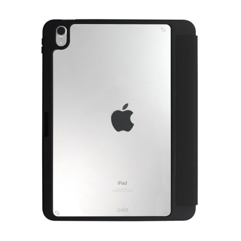 Crong PrimeFolio - Etui iPad 10.9" (2022) z podstawką i schowkiem na Apple Pencil (czarny/przezroczysty)