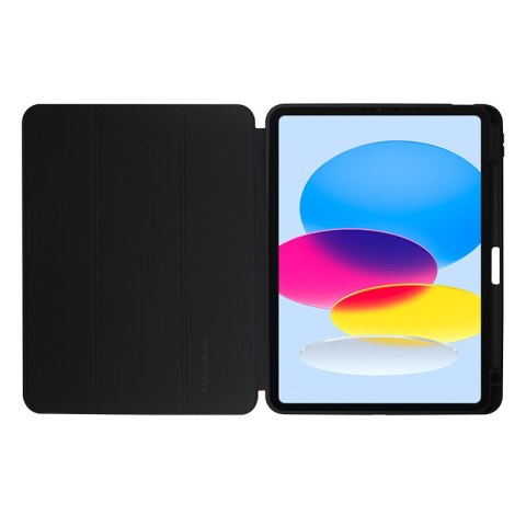 Crong PrimeFolio - Etui iPad 10.9" (2022) z podstawką i schowkiem na Apple Pencil (czarny/przezroczysty)