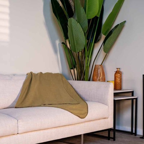 Koc polarowy 170x130 cm (zielony) Koc polarowy 170x130 cm (zielony)