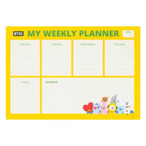 BT21 - Planner tygodniowy 54 strony A4 BT21 - Planner tygodniowy 54 strony A4