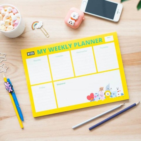 BT21 - Planner tygodniowy 54 strony A4 BT21 - Planner tygodniowy 54 strony A4