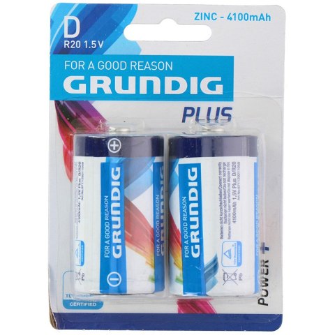 Grundig - Bateria cynkowa D / R20 1.5V 4100mah 2 szt. Grundig - Bateria cynkowa D / R20 1.5V 4100mah 2 szt.