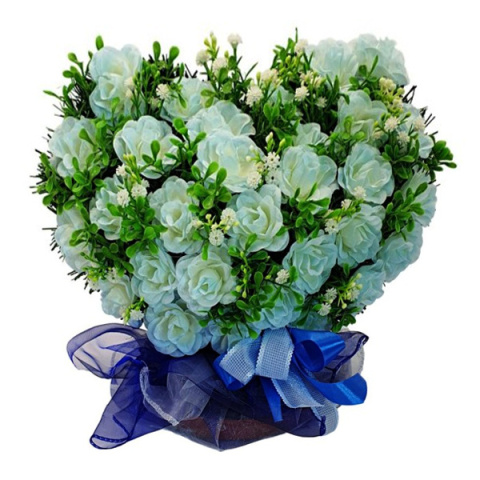 STROIK SERCE 33cm x 27cm NA MAŁY GRÓB KOMPOZYCJA RÓŻ SERDUSZKO NA CMENTARZ STROIK SERCE 33cm x 27cm NA MAŁY GRÓB KOMPOZYCJA RÓŻ SERDUSZKO NA CMENTARZ