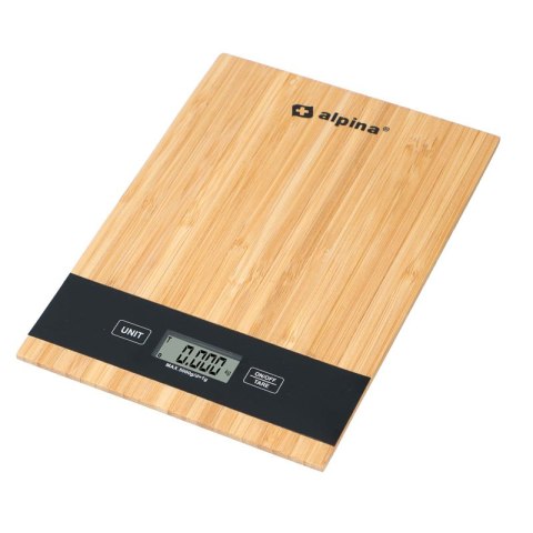 Alpina - Cyfrowa waga kuchenna bambusowa 5kg Alpina - Cyfrowa waga kuchenna bambusowa 5kg