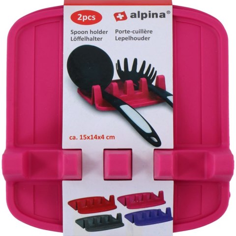 Alpina - Uchwyt na łyżki / przybory kuchenne 2 szt. (różowy) Alpina - Uchwyt na łyżki / przybory kuchenne 2 szt. (różowy)