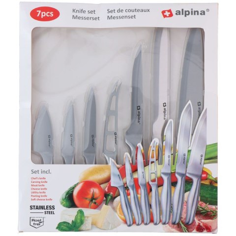 Alpina - Zestaw noży ze stali nierdzewnej 7 szt. Alpina - Zestaw noży ze stali nierdzewnej 7 szt.