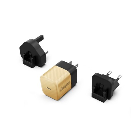 Energizer Ultimate - Ładowarka sieciowa Multiplug EU / UK / US GaN USB-C 20W PD (Złoty) Energizer Ultimate - Ładowarka sieciowa Multiplug EU / UK / US GaN USB-C 20W PD (Złoty)