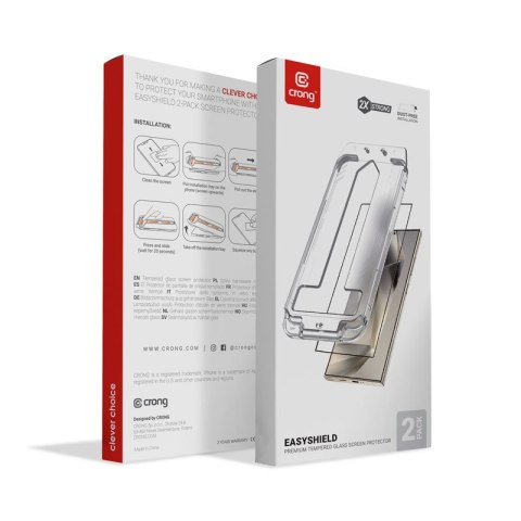 Crong EasyShield 2-Pack - Szkło hartowane Samsung Galaxy S24 Ultra (2 sztuki) Crong EasyShield 2-Pack - Szkło hartowane Samsung Galaxy S24 Ultra (2 sztuki)