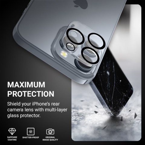 Crong Lens Shield - Szkło na aparat i obiektyw iPhone 16 Pro / iPhone 16 Pro Max Crong Lens Shield - Szkło na aparat i obiektyw iPhone 16 Pro / iPhone 16 Pro Max