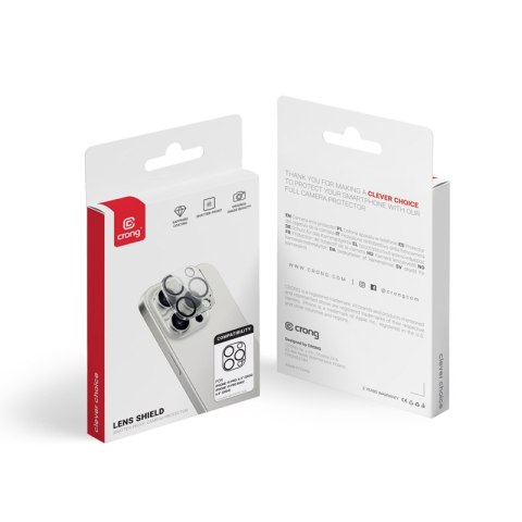 Crong Lens Shield - Szkło na aparat i obiektyw iPhone 16 Pro / iPhone 16 Pro Max Crong Lens Shield - Szkło na aparat i obiektyw iPhone 16 Pro / iPhone 16 Pro Max