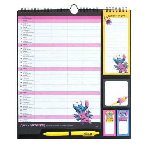 Disney Stitch - Kalendarz ścienny / Planner 2024/2025 Disney Stitch - Kalendarz ścienny / Planner 2024/2025