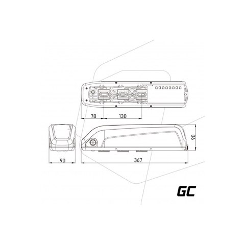 Green Cell - Bateria do roweru elektrycznego E-Bike z ładowarką 36V 10.4Ah 374Wh Li-Ion 5.5x2.1mm Green Cell - Bateria do roweru elektrycznego E-Bike z ładowarką 36V 10.4Ah 374Wh Li-Ion 5.5x2.1mm