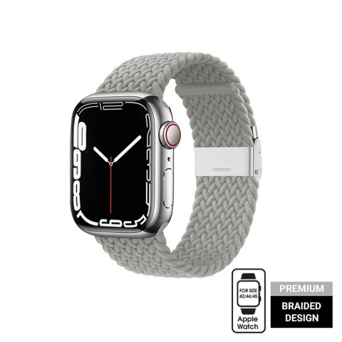 Crong Wave Band - Pleciony pasek do Apple Watch 44/45/46/49 mm (jasny szary) Crong Wave Band - Pleciony pasek do Apple Watch 44/45/46/49 mm (jasny szary)