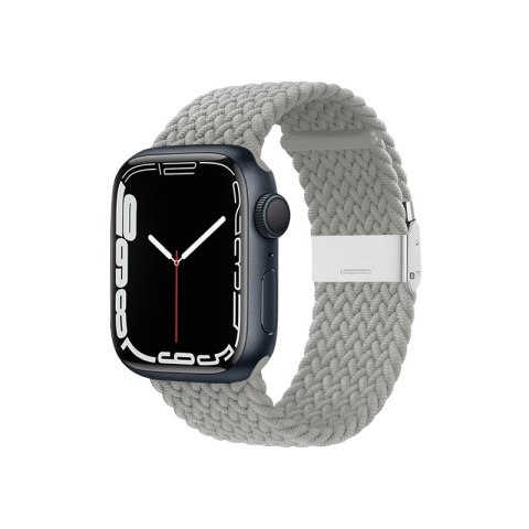 Crong Wave Band - Pleciony pasek do Apple Watch 44/45/46/49 mm (jasny szary) Crong Wave Band - Pleciony pasek do Apple Watch 44/45/46/49 mm (jasny szary)
