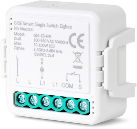 GISE Smart Pojedynczy moduł przekaźnikowy (bez N) Zigbee | Tuya | GSS-ZB-NN GISE GISE Smart Pojedynczy moduł przekaźnikowy (bez N) Zigbee | Tuya | GSS-ZB-NN GISE
