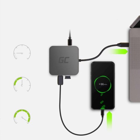 Hub USB 6w1 Green Cell USB-C AK61 GREEN CELL Hub USB 6w1 Green Cell USB-C AK61 GREEN CELL