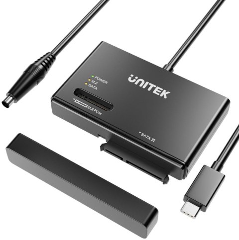 S1232A01-EU Unitek Mostek USB-C na dyski SATA i M.2 MVMe UNITEK S1232A01-EU Unitek Mostek USB-C na dyski SATA i M.2 MVMe UNITEK