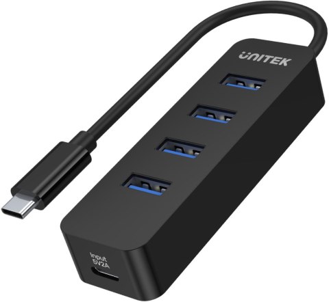 Unitek H1117B Hub USB-C, 4 porty USB 3.1, aktywny, 10 W UNITEK Unitek H1117B Hub USB-C, 4 porty USB 3.1, aktywny, 10 W UNITEK