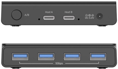 Unitek Przełącznik KVM 4x USB-A 5Gbps aktywny H1310A UNITEK Unitek Przełącznik KVM 4x USB-A 5Gbps aktywny H1310A UNITEK