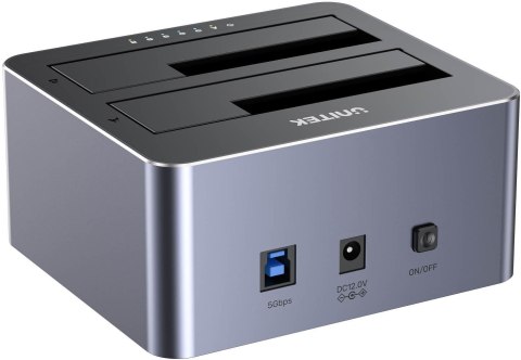 Y-3026GY01-EU Unitek Stacja klonująca dyski 2 x SATA 2,5"/3,5" USB 5Gbps UNITEK Y-3026GY01-EU Unitek Stacja klonująca dyski 2 x SATA 2,5"/3,5" USB 5Gbps UNITEK