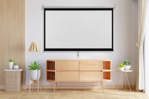 Ekran projekcyjny zwijany ręcznie 100" 16:9 SPACETRONIK Ekran projekcyjny zwijany ręcznie 100" 16:9 SPACETRONIK
