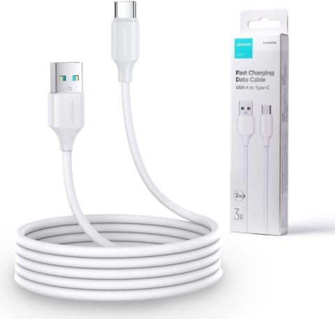 Kabel USB-A / USB-C Joyroom S-UC027A9 200cm 3A w oplocie biały JOYROOM Kabel USB-A / USB-C Joyroom S-UC027A9 200cm 3A w oplocie biały JOYROOM