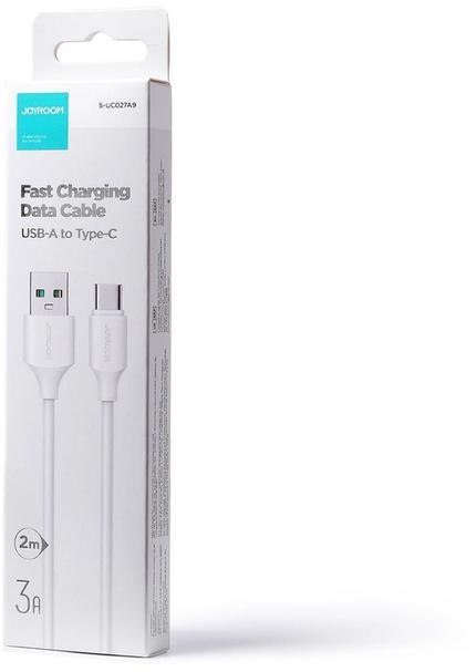 Kabel USB-A / USB-C Joyroom S-UC027A9 200cm 3A w oplocie biały JOYROOM Kabel USB-A / USB-C Joyroom S-UC027A9 200cm 3A w oplocie biały JOYROOM