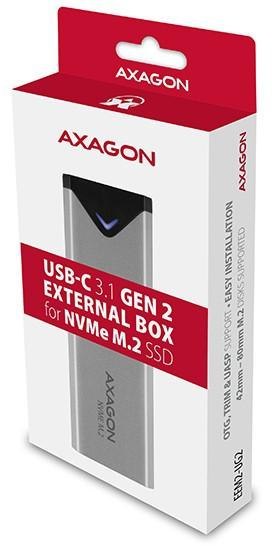 Obudowa dysku M.2 Axagon EEM2-UG2 USB-C 3.2 Gen 2 M.2 NVMe AXAGON Obudowa dysku M.2 Axagon EEM2-UG2 USB-C 3.2 Gen 2 M.2 NVMe AXAGON